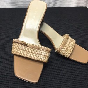 Nine West open toe slip on pump
